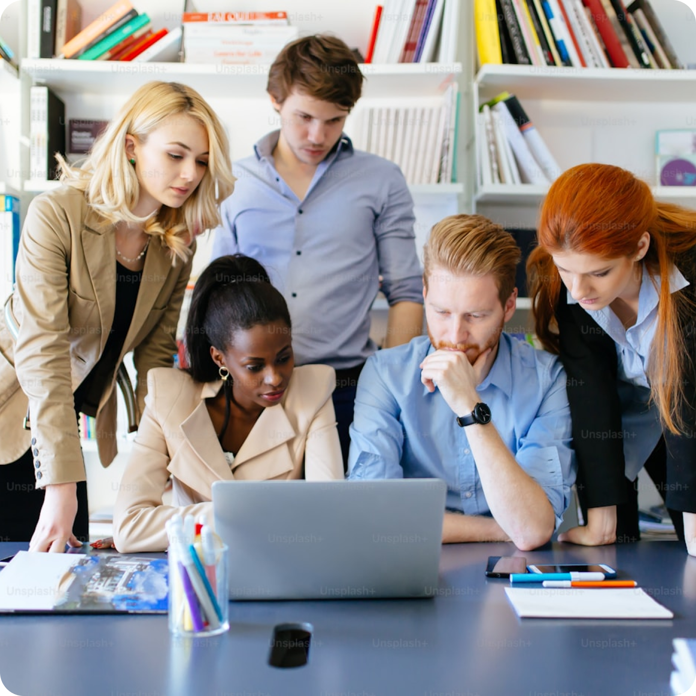 Team collaboration in office