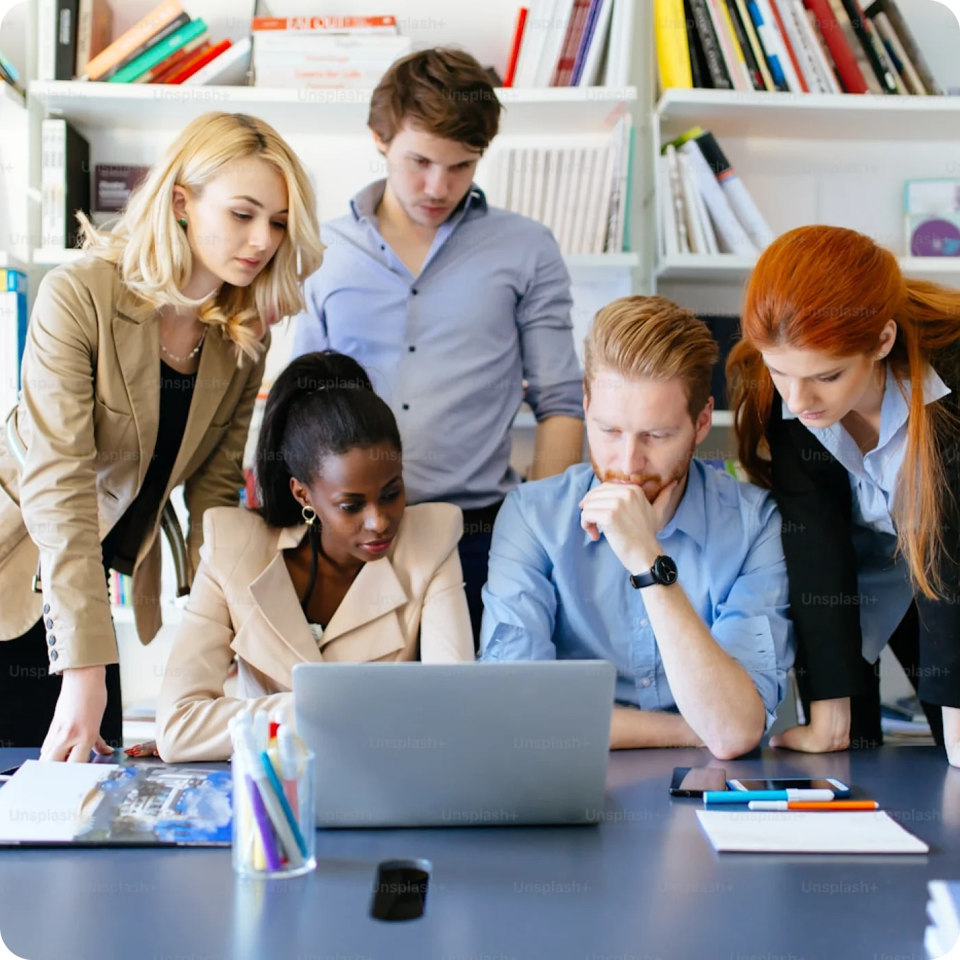 Team collaboration in office